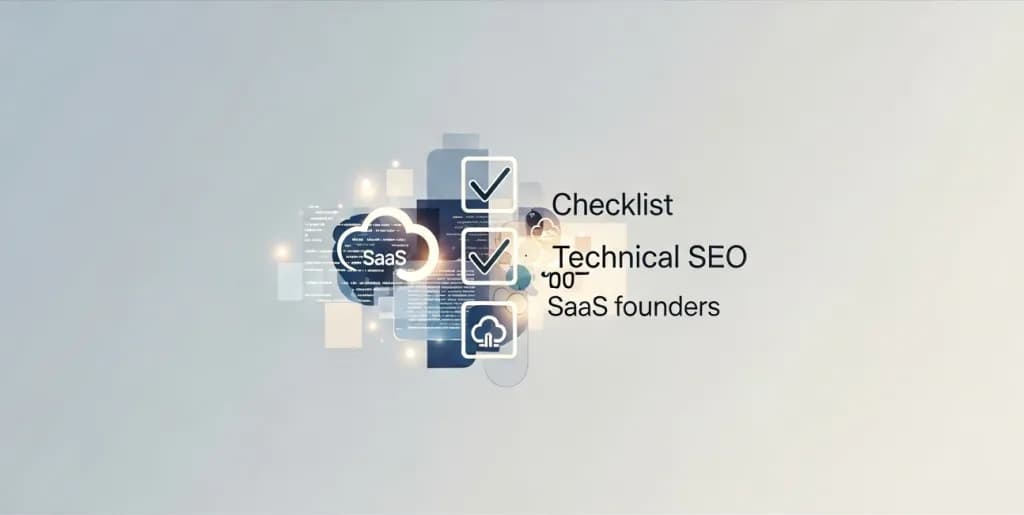 Cover image illustrating Technical SEO Checklist for SaaS Founders