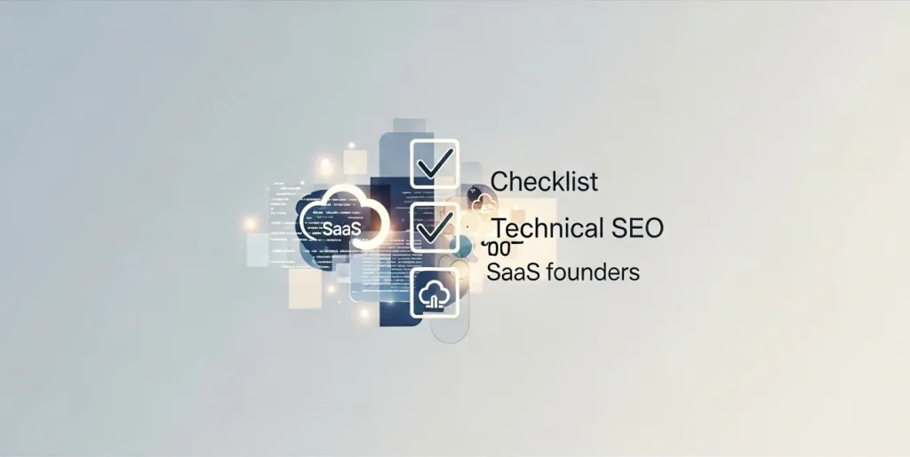 Cover image illustrating Technical SEO Checklist for SaaS Founders
